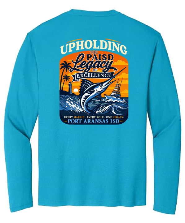 ST350LS Atomic Blue Adult Sport-Tek® Long Sleeve PosiCharge® Competitor™ Tee