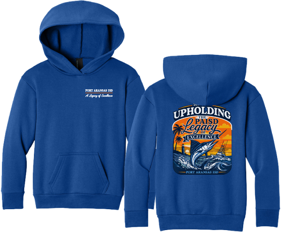 18500B Royal Blue Youth Gildan® Heavy Blend™ Hooded Sweatshirt